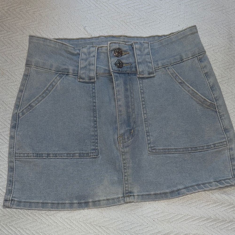 SHEIN Blue Denim Mini Skirt